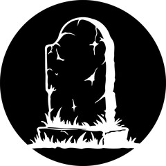 Eerie Tombstone Silhouette Depicting Mortality, Remembrance and Commemoration
