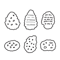 Modern Chicken Nugget Vector Line Art Design