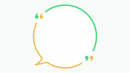 引用フレームの吹き出しとグリッドの背景（白色）