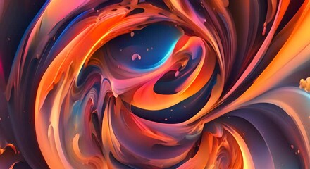 The image showcases a digital abstract painting 4K vertical - Powered by Adobe
