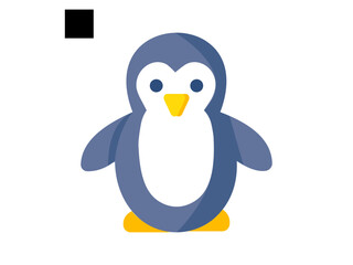 penguin vector icon isolated on white.penguin icon design template vector illustration. penguin vector, icon vector illustration, penguin silhouette of a penguin isolated on a white background, eps, p