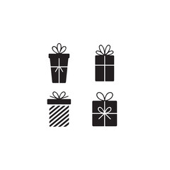 gift box icon silhouette