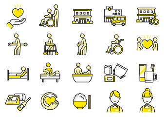 介護福祉アイコン06　Care and Welfare icons