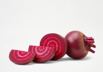 Vibrant red beetroot sliced beet