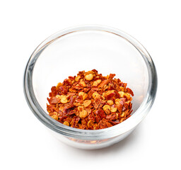 bowl of dried chili flakes