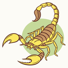 : A detailed vector illustration of a Deathstalker scorpion, showcasing its iconic features, perfect for wildlife, nature, and insect-related designs.