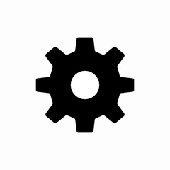 Settings gear configuration icon vector sign