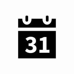 Calendar date schedule icon vector sign