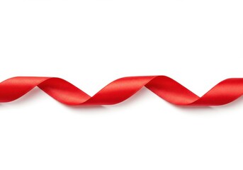 Red satin ribbon horizontal banner