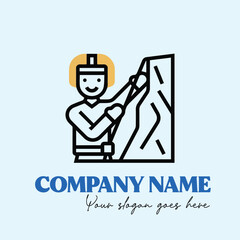 Mountain illustration black and white for logo company vector image
