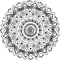 Beautiful Mandala Art and Vector Mandala Design Image.