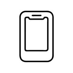 Smartphone outline icon vector illustration mobile phone device cell phone technology gadget communication 