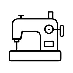 Sewing machine vector icon illustration for tailoring and crafting projects and fashion design concepts