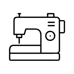 Sewing machine vector icon for tailor shop and fashion design projects crafting and sewing equipment tool