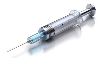 3D Rendered Dental Syringe: High-Resolution Isolated Image for Medical & Dental Websites
