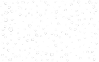 Realistic water drops. PNG drops, condensation on the window, transparent water drop. Abstract water drops, bubbles on transparent background, digital liquid design, Stock royalty free.