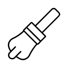 Paint brush icon vector illustration for painting tools and art supplies in outline style design element  char