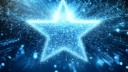 Sparkling Star, Night Sky, Festive Background