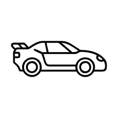Car outline vector illustration for automotive design and racing themed projects and transportation graphics