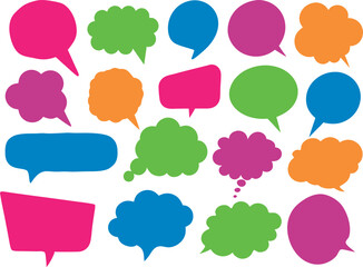 Fototapeta premium Collection of various speech bubbles and thought Bubbles for communication and design