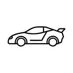 Fototapeta premium Sports car vector outline illustration for automotive design and transportation graphics and icons use