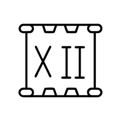 Download the roman numeral twelve xii vector outline icon for free use in your design projects today