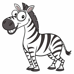 cartoon zebra vector illustration