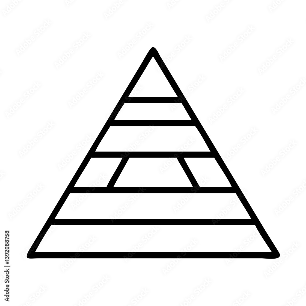 Poster pyramid chart diagram layers concept hierarchy structure level infographic business presentation tem