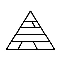 Pyramid chart diagram infographic vector illustration for business presentation and marketing strategy design