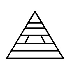 Pyramid chart diagram layers concept hierarchy structure level infographic business presentation template vector