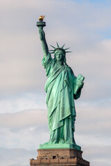 statue of liberty new york, usa .cloudy day