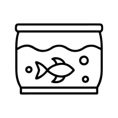 Fish tank aquarium pet shop vector icon illustration for graphic design and website design asset element