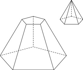 pentagonal pyramid design with truncated tip
