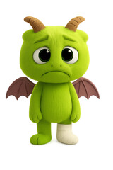 Monster mit Gipsbein