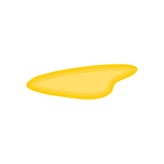 puddle of honey, urine or gasoline liquid. Vector illustration.