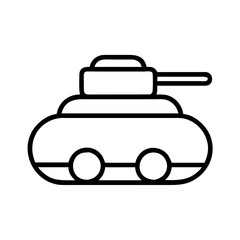 Tank outline vector image for military vehicle clip art and war machine icon design projects and graphic elements