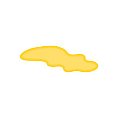 puddle of honey, urine or gasoline liquid. Vector illustration.