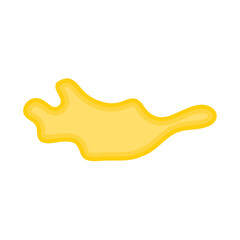 puddle of honey, urine or gasoline liquid. Vector illustration.
