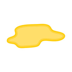puddle of honey, urine or gasoline liquid. Vector illustration.