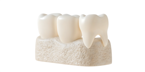 gums dentistry human tooth isolated on white background PNG. GENERATIVE AI