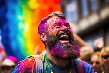 Obraz premium Beard festival laughing smiling.