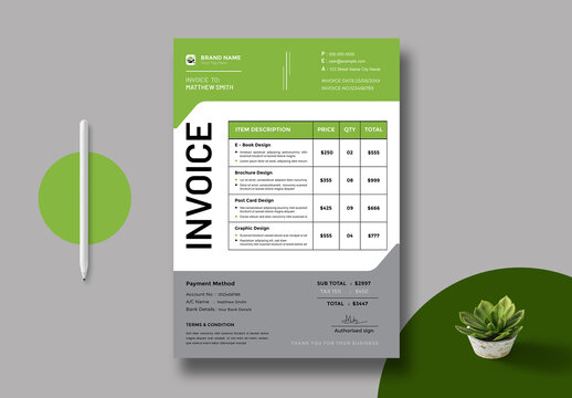 Modern Invoice Template Layout