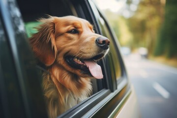 Car retriever vehicle mammal.