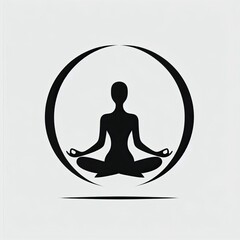 Peaceful Meditation Icon with Balanced Form