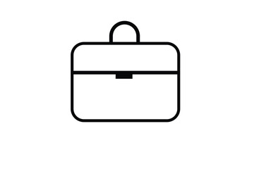vector icons of suitcases, travel bags, and briefcases.
