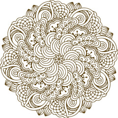 Beautiful Mandala Art and Vector Mandala Design Image.