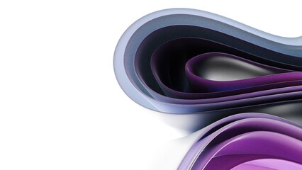 3D Abstract background on light background, gradient glass with blue dispersion, Iridescent design element for banner background.