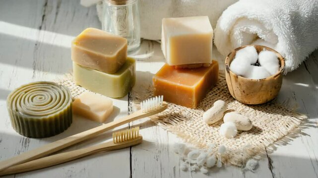 Nat&uuml;rliche Badezimmerpflege mit handgemachter Seife und Bambuszahnb&uuml;rsten

