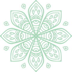 Beautiful Mandala Art and Vector Mandala Design Image.