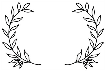 Floral Frame with Pink Lily and Leaf Ornament in Vintage Spring Design